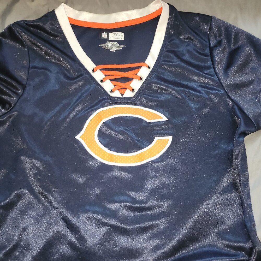 Chicago bears satin shirt women size large